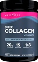 Neocell Super Collagen con Aloe; Collage tipo 1 e 3; Supporta capelli sani, pelle e chiodi; Senza glutine; Polvere non aromatizzata; 10 g Collagene/Serving; 30 Serve; 10.6 Oz,*