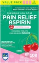 Rite Aid Adult Low Dose Aspirin 81 mg, Chewable Tablets Pain Reliever, Cherry Flavor, 3 bottiglie, 36 Count Every (108 Count Total) | Regime di aspirina masticabile | Headache Relief | Aspirin 81mg per adulti