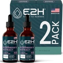 E2H Elderberry Syrup – Antiossidanti potenti Supplemento da Elderberries Organic Estratto – Sambucus Elderberry Syrup per bambini e adulti per il supporto immunitario | Non-GMO, Vegan (2 bottiglie)