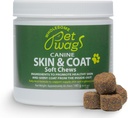 Allergia & Itch Rilievo per Cani – Pelle & Cappotto Cuoci Morbide w/Omega-3, Olio di Pesce, Biotina, Collage – Riduce il taglio, Promuove la pelle sana & Shiny Fur – 60ct