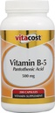 Vitacost Vitamina B5 Acido Pantotenico - 500 mg - 200 capsule