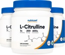 Nutricost Pure L-Citrulline (Base) Polvere (600 Grammi) (3 bottiglie)