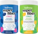 Bellway Super Fiber Powder + Frutta, Sugar Free Organic Psyllium Husk Powder Fiber Supplemento per regolarità, Bloating Relief & Gut Health, Non-GMO, Bacca mista & Lime di limone