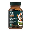 Gaia Herbs Cordyceps Mushroom - Integratore di supporto energetico per il mantenimento dell'energia, della resistenza e della stamina - con il Mushroom Organic Cordyceps - 40 Vegan Liquid Phyto-Capsules (Fornitura da 40 giorni)