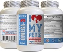 Amo il mio PETS LLC Dog Protein Supplemento - Omega 3 Fish Oil for Dogs - Advanced Premium Quality - epa per cani - 180 Softgels (1 Bottiglia)