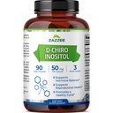 Zazzee D-Chiro-Inositol, 50 mg per capsula, 90 capsule vegane, dosaggio ideale per 40:1 Rapporto con Myo-Inositol, alimentazione di 3 mesi, 100% Vegetariano, Non OGM