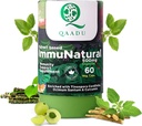 ImmuNaturale per adulti 60 capsule | Natural, Vegan Ayurvedic Immunity Boosters | Ashwagandha Tulsi Amla Haldi Mulethi Giloy | Adatto per 13 anni+ 500mg