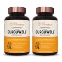 Live Conscious CurcuWell - Curcumin e Boswellia Blend | Giunto di massima resistenza, Corpo e supporto cognitivo - alimentazione di 60 giorni (2-Pack)