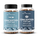 Fertilità di concezione per il suo e lui Bundle - Integratori di fertilità Combo per le donne e gli uomini – Vitamine prenatali – Promuovere l'equilibrio dell'ormone, Consistenza del ciclo, Ovulazione degli aiuti – 120 Conte