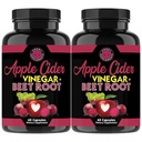 Angry Supplements Aceto di sidro di mele + capsule di radice di barbabietola della barbabietola, puro ACV barbabietola 1000mg per porzione, ossido nitrico Booster & salute digestiva per uomini e donne 60ct, 2 Pack (120ct Total)