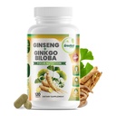 GreeNatr Ginko Biloba & Panax Ginseng Supplemento - Red Ginseng Brain Supplemento per memoria e messa a fuoco - Ginkgo Biloba Integratori per una buona visione, sistema immunitario e flusso sanguigno migliorato - 120 compresse