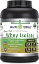 Amazing Formulas Grass-Fed Whey Protein Isolate | 25 Grammi Proteine Per Serving | 5 Lbs (2.26 Kg) | 5.7 Grammi BCAA | Made in USA (5 Lb, Chocolate)