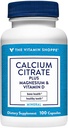 Calcium Citrate+Magnesium&Vitamin D,Multi-Mineral Bone Health Supplement,Vitamin D Aids Absorption, Calcium 999mg, Magnesium 567mg, Vitamina D 612IU per dose giornaliera (100 capsule) di The Vitamin Shoppe