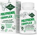 20-in-1 Polifenoli Supplemento Oltre 20 Frutta, Verdura e Polifenoli, Antiossidanti potenti, Quercetina, Resveratrolo, Turmerico, Tè verde, Polifenoli per la difesa dell'età, Energia & Immune, 90 capsule