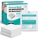 Generale Medi Sterile Gauze Sponges, 4" x 4" Cuscinetti Non-Woven - Cuscinetti Spugna Altamente Absorbenti Avvolti Personalmente per Cuscini Minori Cuscinetti, Taglie & Burns Wound Care (60 Pacchetti, 120 Pezzi Totale)