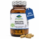 Pure Mountain Botanicals Bacopa Monnieri Capsule - Vegan Caps con Bacopa Organica & Standardized Bacopa Extract Supplement