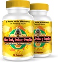Nutrisalud Prodotti Jalea Real, Polen y Propoleo en UNA sola capsula. Maxima Potencia. Tonico rejuvenecedor, energia Natural, .Set de 2 frascos con 90 caps. c/u.