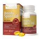 Reishi Spore Olio Shell ha rotto la forza extra 500mg (60 Softgels)