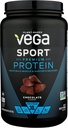 Vega Sport Premium Protein Powder, Cioccolato, Vegan, 30g di proteine vegetali, 5g BCAA, Carbo basso, No Zucchero, Keto, Latticini Free, Gluten Free & Non OGM, Pea Protein per le donne e gli uomini, 29.5 Oz