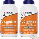 NOW Alimenti L-Carnitina 500 mg, 240 tappi di Veg (Pack of 2)