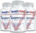 Ricerca Verificato Anemia Supporto - Ferro da stiro, Regolare Emoglobina, Migliorare l'energia - Ferro, Vitamina C, Vitamina A, B12, Folate, BioPerine - 180 capsule - Vegan