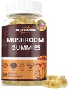 Mushroom Gummies: 10 Funzionali funghi in uno - Lion's Mane, Reishi, chagaCordyceps & More - Natural Focus & Energy Support- Vegan, Non-GMO-60 Gummies