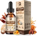 Leoni Mane Mushroom Liquid Drops, 8 in 1 Mushroom Complex Supplemento con Irish Sea Moss, Chaga, Turchia Tail, Cordyceps & More per cervello, messa a fuoco, supporto cognitivo e immunitario, Vegan, Peach Flavor, 60mL