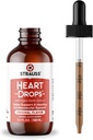 Strauss Naturals Gocce di cuore – Natural Mistletoe & Aged Garlic Extract Heart Health Supplement – aiuta a mantenere sano sistema cardiovascolare – Vegan & Non-GMO – bottiglia da 100 ml