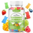 Softbear Glucosamine Chondroitin Gummies for Adults, Zucchero Free Chondroitin & Glucosamine Integratori nutrizionali per il supporto congiunto, Frutta mista Flavor, 60 Conte