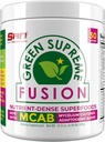 Antiossidante Green Supreme Fusion Blend di SAN Nutrition: Super Greens Smoothie Mix con Spirulina, Clorella, Funghi adaptogeni, 30 Serve