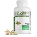 Bronson Fenugreek Seed Powder Capsules Extra Strength, Trigonella Foenum-Graecum, Non-GMO, Soy-Free, Vegetariano, 150 Capsule