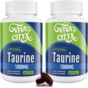 Taurina 1000mg - Liposomal Taurine Aminoacido Supplemento per cuore, fegato e cervello, longevità, Esercizio - Alto assorbimento, Vegan & Gluten Free (60 Softgels - 2 Pack)