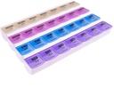 Apex 7-Day Mediplanner Pill Organizer, Organizzatore di pillole settimanali, 4 volte A giorno Color-Coded, Easy-Open, See-Through Lids, Organizzare farmaci o vitamine di AM, PM, sera e Bedtime