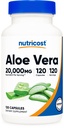 Nutricost Aloe Vera 20.000mg, 120 Capsule - Gluten Free, Non OGM, Per vegetariani (100mg di 200:1 Extract)