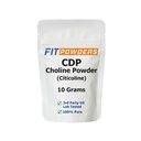 Polvere citicolina, CDP Choline Powder Pure con Scoop, Non OGM, Integratore cognitivo per memoria e apprendimento (10 Grammi)