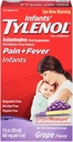 Tylenol Infants' Pain + Fever Oral Suspension Grape Flavor - 1 oz, Confezione da 3