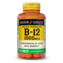 MASON NATURAL B12 1000 mcg Tabelle dissolve rapido per la conversione sana di cibo in energia, alimentazione di 200 giorni