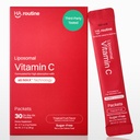 Polvere di vitamina C liposomiale, Confezioni aromatizzate senza zucchero per adulti, 500mg On-The-go Supplemento di supporto immunitario, Antiossidante potente, Booster- 30x di energia, Frutta tropicale