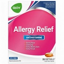 AXIV Allergy Relief Softgels, Antistamine Medicine & Cold Symptom Relief, Dye-Free Liquid Gels, 25 mg Diphenhydramine HCl, Runny Nose, Sneezing, 24 Count (24 Softgels)