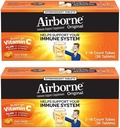 Compresse effervescenti arancio Zesty Airborne Vitamina C 1000mg x 36 Conti (2 Confezione)