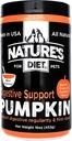 La dieta della natura Pet ha asciugato la polvere della zucca Supporto digestivo Fibra naturale per lo sgabello di studio, Regolarità (16 oz = 53 Serve)