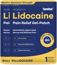 Sumifun 4% lidocaina patch Massima resistenza - 24 conteggio dolore alleviamento Gel Patch per la durezza del muscolo, Back Ache, ginocchio, collo e dolori articolari - Topical Analgesic (NDC: 83602-157-15, 83602-157-01)