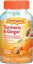 Emergen-C Citrus-Ginger Gummies, Turmeric e Ginger, Immune Support Natural Flavors With High Potency Vitamin C, Back to School Essentials - 36 Count