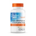 Miglior assorbimento CoQ10 Plus PQQ, Supporto cognitivo, USP verificato, CoQ10 naturale, Non OGM, Gluten Free, Soy Free, Vegan 60 Veggie Caps