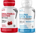 Fusioni naturali Urolitina A Diacetato 500mg & R Acido alfa lipoico 600mg (60 capsule) - Antiossidante/Energia Bundle