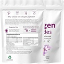 Peptidi multi collagene, tipo I, II, III, V, X, non aromatizzati, 1 lb (453.6 g), con Biotina, Vitamina C, Acido ialuronico, Grass-Fed, Pasture-Raised