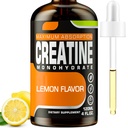Creatina monoidrato, creatina liquida per massa muscolare, resistenza, colla, Booty & Endurance - Creatina per donne e uomini con collagene idrolizzato & Trehalose - 120 ml Creatina HCl (Lemon Flavor)