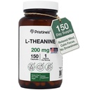 L Theanine 200mg Supplement Capsule - 3rd Party Testato Non OGM -150 Day Supply - Rilassamento & Sleep Quality Support Capsules - Vegan, cGMP Facility & Gluten Bottiglie di vetro libero
