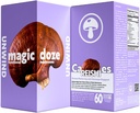 Magic DozeTM Reishi Mushroom Supplemento capsule - 60 conte, truffa, supplemento di erbe, sollievo di stress, supporto immunitario, Vegan, ingrediente organico Reishi