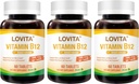 Lovita Vitamina B12 1000 mcg (B12 Vitamine come Cyanocobalamin), Timed Release B12, Vegan-Friendly, Supports Nervous System, 60 compresse vegetariane (2 mesi di alimentazione) (Pack of 3)